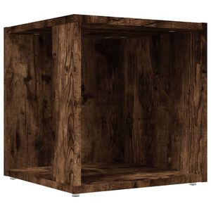 vidaXL Table d'appoint Ch&ecirc;ne fum&eacute; 33x33x34,5 cm Bois d'ing&eacute;nierie