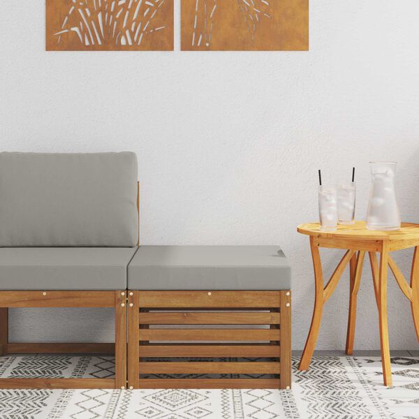 vidaXL Pouf d'Ext&eacute;rieur Bois d'Acacia Massif Naturel