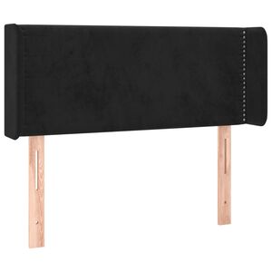 vidaXL T&ecirc;te de lit avec oreilles Noir 93x16x78/88 cm Velours