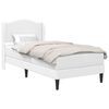 vidaXL Cadre de lit avec t&ecirc;te de lit Blanc 90 x 200 cm Simili cuir