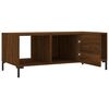 vidaXL Table basse ch&ecirc;ne marron 102x50x40 cm bois d'ing&eacute;nierie