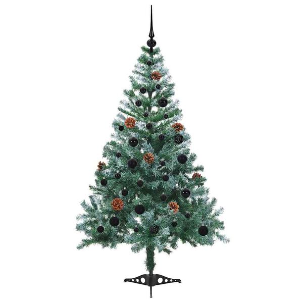 vidaXL Sapin de Noël artificiel avec 150 LED Vert 150 cm PVC et Acier