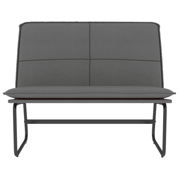 vidaXL Banc Gris 100x75x76 cm Similicuir