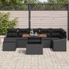 vidaXL Ensemble de salle &agrave; manger pour jardin 8 pcs Noir et Marron