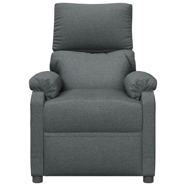 vidaXL Fauteuil Gris foncé Tissu