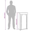 vidaXL Armoire &agrave; chaussures avec housse Cr&egrave;me 58x28x106 cm Tissu