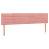 vidaXL Sommier &agrave; lattes de lit avec matelas rose 120x190 cm velours
