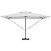 vidaXL Parasol Roma à Bras Déporté Beige et Noir 352 x 251 x 265 cm