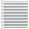 vidaXL &Eacute;cran de balcon Gris clair et blanc 120 x 800 cm