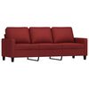 vidaXL Ensemble de canap&eacute;s 3 pcs avec coussins Rouge bordeaux Tissu