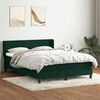 vidaXL Sommier &agrave; lattes de lit et matelas vert fonc&eacute; 160x210cm velours