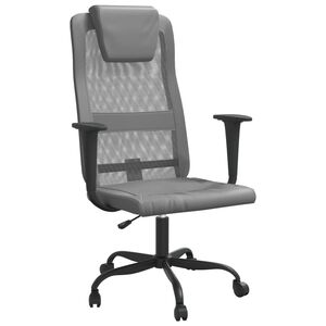 vidaXL Chaise de bureau réglable en hauteur gris