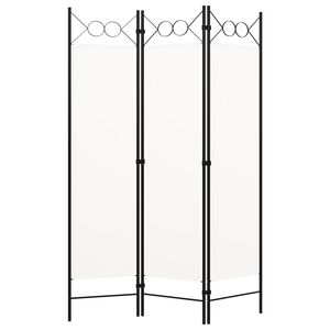 vidaXL Cloison de s&eacute;paration 3 panneaux blanc 120x180 cm