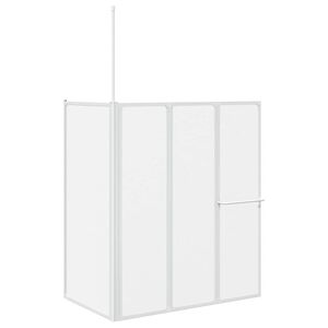 vidaXL Pare baignoire en L 70x120x137 cm 4 panneaux pliables