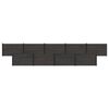 vidaXL Panneau de cl&ocirc;ture 9 pcs WPC et Aluminium Noir