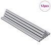 vidaXL Barres filet&eacute;es 12 pcs Argent&eacute; M6 x 120 mm M&eacute;tал