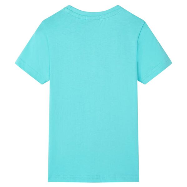 T-shirt pour enfants avec manches courtes aqua 128