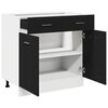 vidaXL Armoire suspendue avec tiroir Ch&ecirc;ne noir 80 x 31 x 81,5 cm