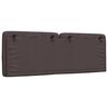 vidaXL Coussin de t&ecirc;te de lit marron fonc&eacute; 120 cm tissu