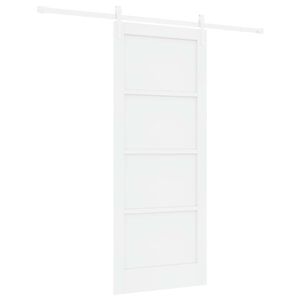 vidaXL Porte coulissante ORKDAL Blanc 83 x 202 cm Bois de pin massif