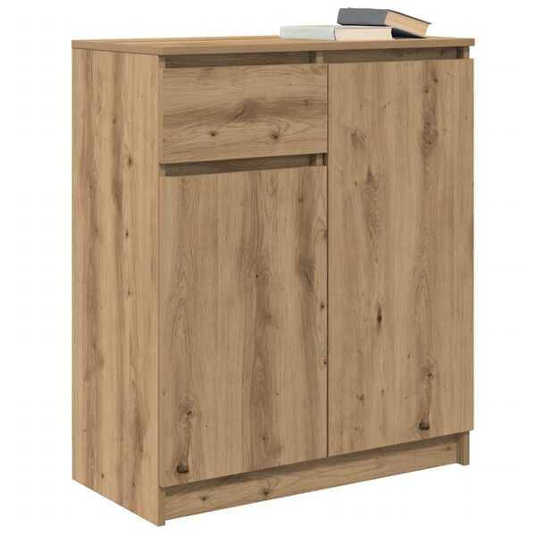 vidaXL Buffet avec tiroir ch&ecirc;ne artisanal 71x35x84 cm bois ing&eacute;nierie