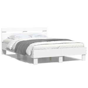 vidaXL Cadre de lit sans matelas blanc 120x190 cm