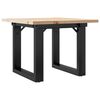vidaXL Table basse cadre en O 50x50x35 cm bois de pin massif et acier