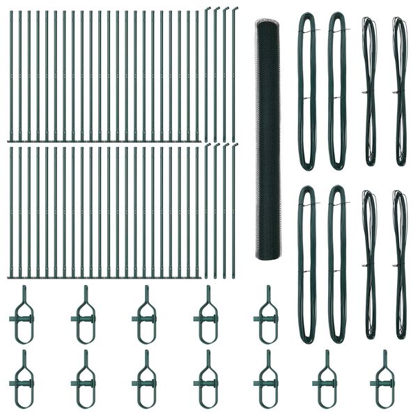 vidaXL Poteau de clôture. Vert 100 x 1,5 m (maille de 25 mm)