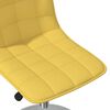vidaXL Chaise pivotante de salle &agrave; manger Jaune moutarde Tissu