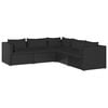 vidaXL Salon de jardin 5 pcs avec coussins R&eacute;sine tress&eacute;e Noir