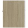 vidaXL Armoire d'&eacute;vier Blanc et ch&ecirc;ne sonoma Bois d&rsquo;ing&eacute;nierie