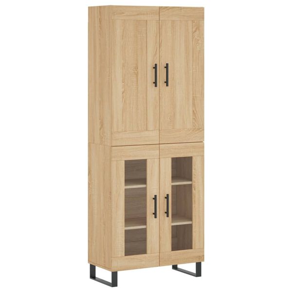 vidaXL Buffet haut Ch&ecirc;ne sonoma 69,5x34x180 cm Bois d'ing&eacute;nierie