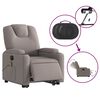 vidaXL Fauteuil inclinable de massage électrique Taupe Tissu