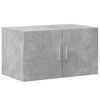 vidaXL Armoire de rangement gris b&eacute;ton 70x42,5x225cm bois d'ing&eacute;nierie