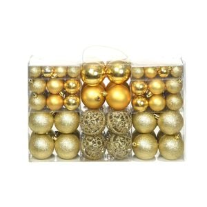 vidaXL Ensemble de boules de No&euml;l 100 pcs 3/4/6 cm Dor&eacute;