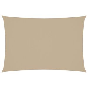 vidaXL Voile de parasol Tissu Oxford rectangulaire 3x5 m Beige