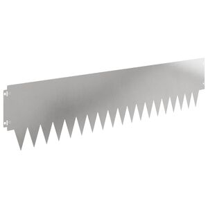 vidaXL Bordure de Pelouse 30 pc 103 x 25 cm Acier Argent&eacute;