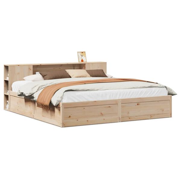 vidaXL Cadre de lit sans matelas 200x200 cm bois massif de pin