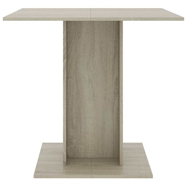 vidaXL Table à dîner Chêne sonoma 80x80x75 cm Bois d'ingénierie
