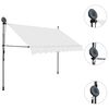 vidaXL Auvent manuel rétractable avec LED 250 cm Crème