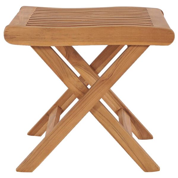 vidaXL Repose-pied pliable 46,5x49x41,5 cm Bois de teck solide