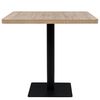 vidaXL Table de bistro MDF et acier Carré 80x80x75 cm Couleur de chêne