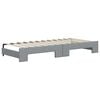 vidaXL Lit de jour avec gigogne sans matelas gris clair 90x200 cm