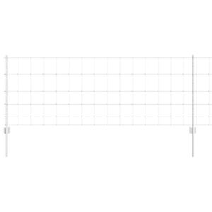 vidaXL Cl&ocirc;ture avec poteau Argent&eacute; 0,8 x 25 m Acier