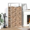 vidaXL Portant de bois de chauffage 80x28x154 cm acier inoxydable
