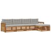 vidaXL Ensemble de canap&eacute;s d'ext&eacute;rieur 5 pcs Naturel et gris clair