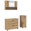 vidaXL Ensemble de mobilier de salle de bain 3 pc Ch&ecirc;ne artisanal