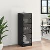 vidaXL Haut Armoire Ch&ecirc;ne noir 35 x 37 x 109 cm Bois d'ing&eacute;nierie