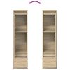 vidaXL Buffet haut ch&ecirc;ne sonoma 29,5x34x119,5 cm bois d'ing&eacute;nierie