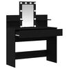 vidaXL Table de Toilette avec tiroir Chêne noir 100 x 40 x 130 cm